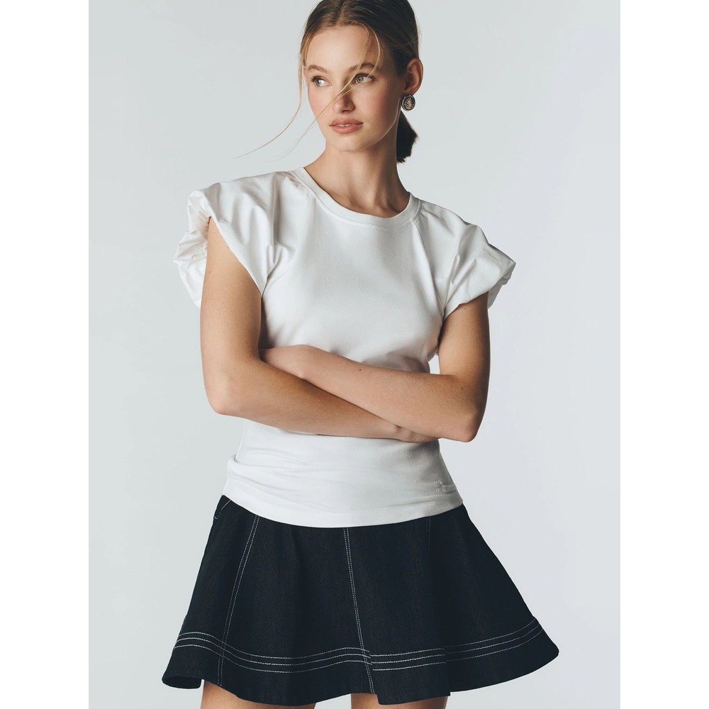 Anthropologie White Maeve Cloud T-Shirt NWT SIZE S